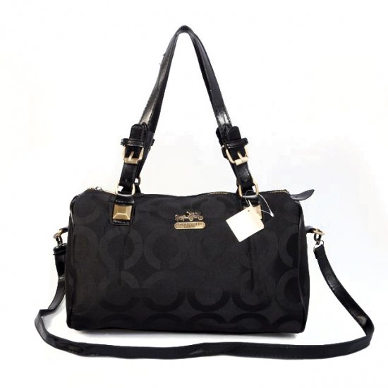 Coach In Monogram Medium Black Luggage Bags CBS - Click Image to Close